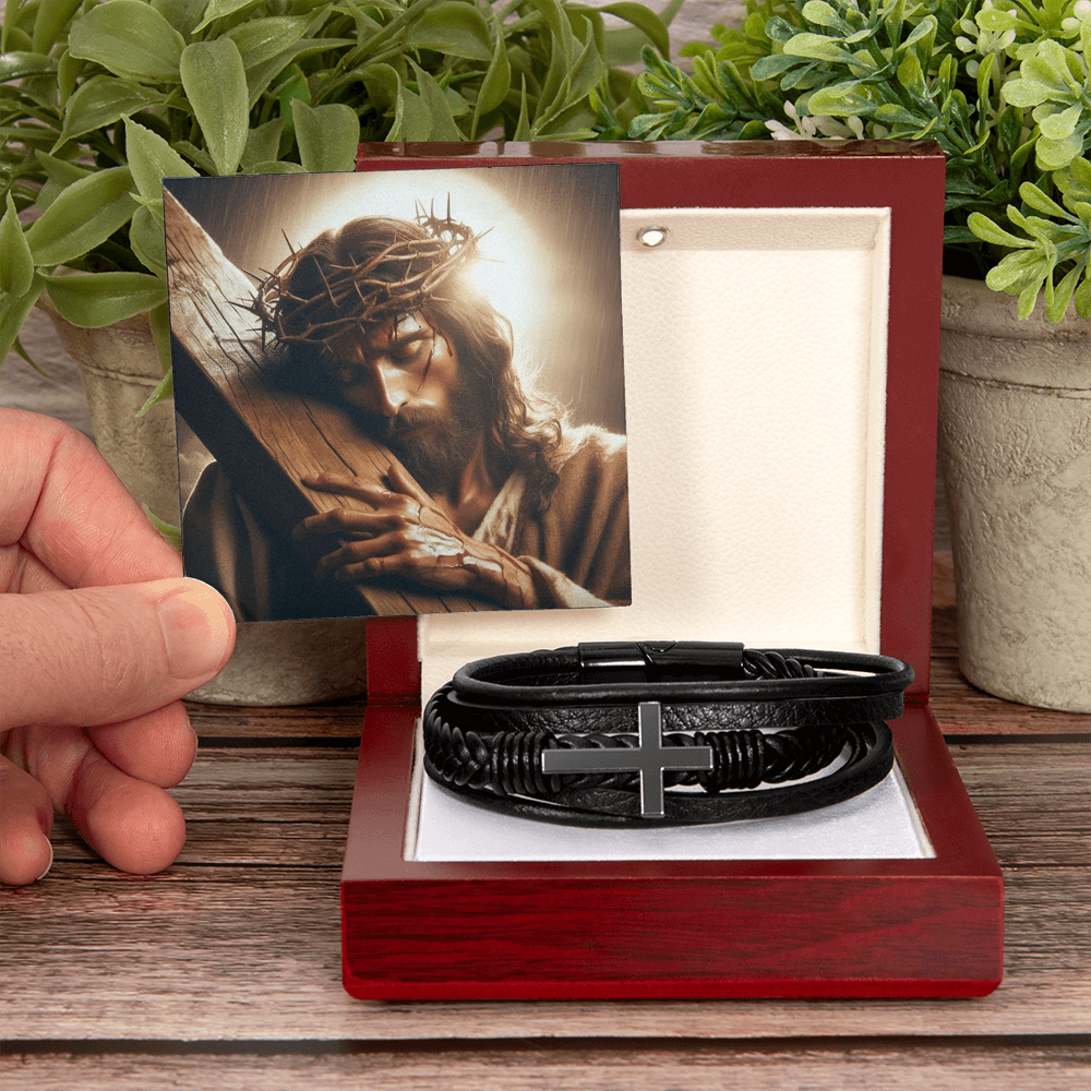 Mens Cross Bracelet
