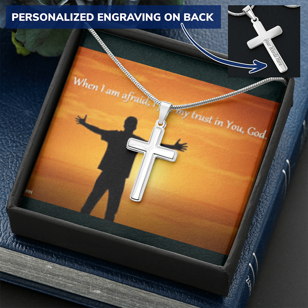 Custom Engraved Cross Necklace