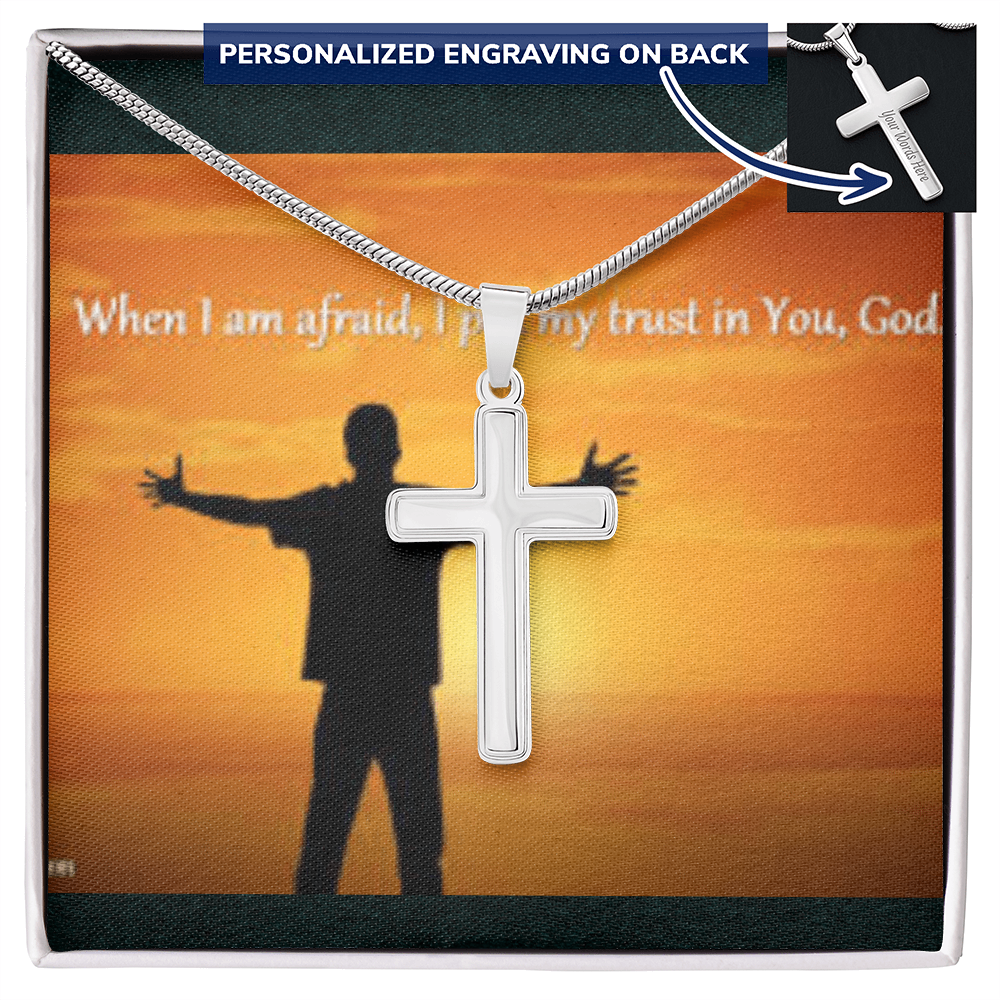 Custom Engraved Cross Necklace