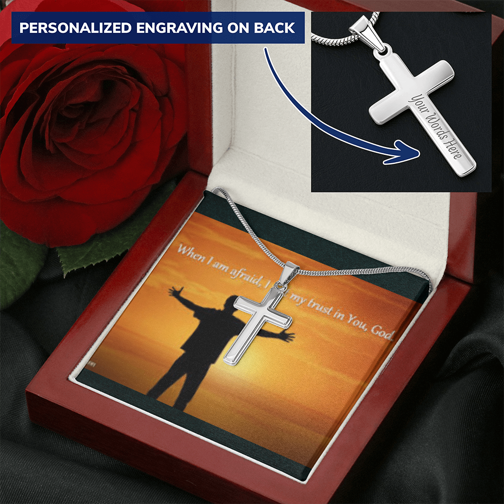 Custom Engraved Cross Necklace