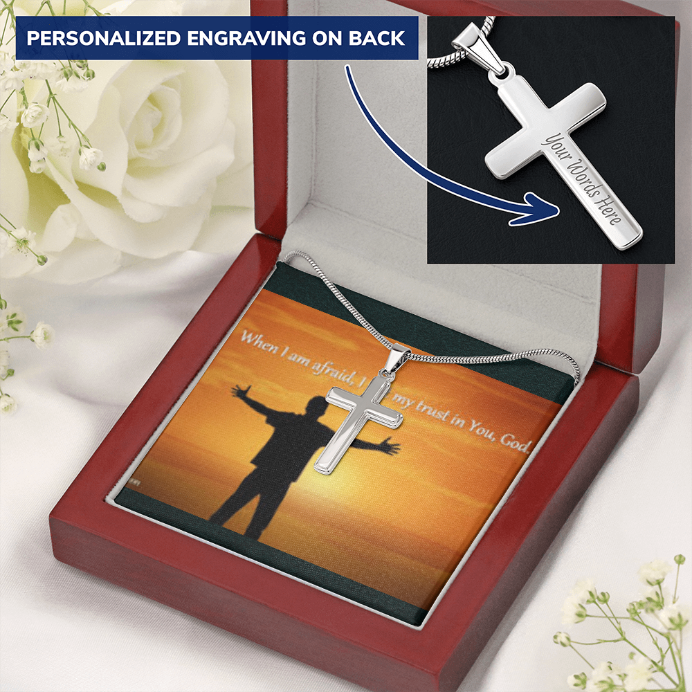 Custom Engraved Cross Necklace