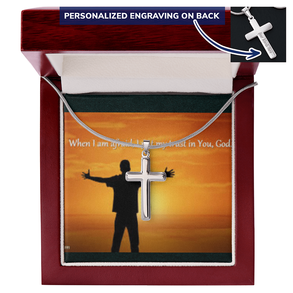 Custom Engraved Cross Necklace