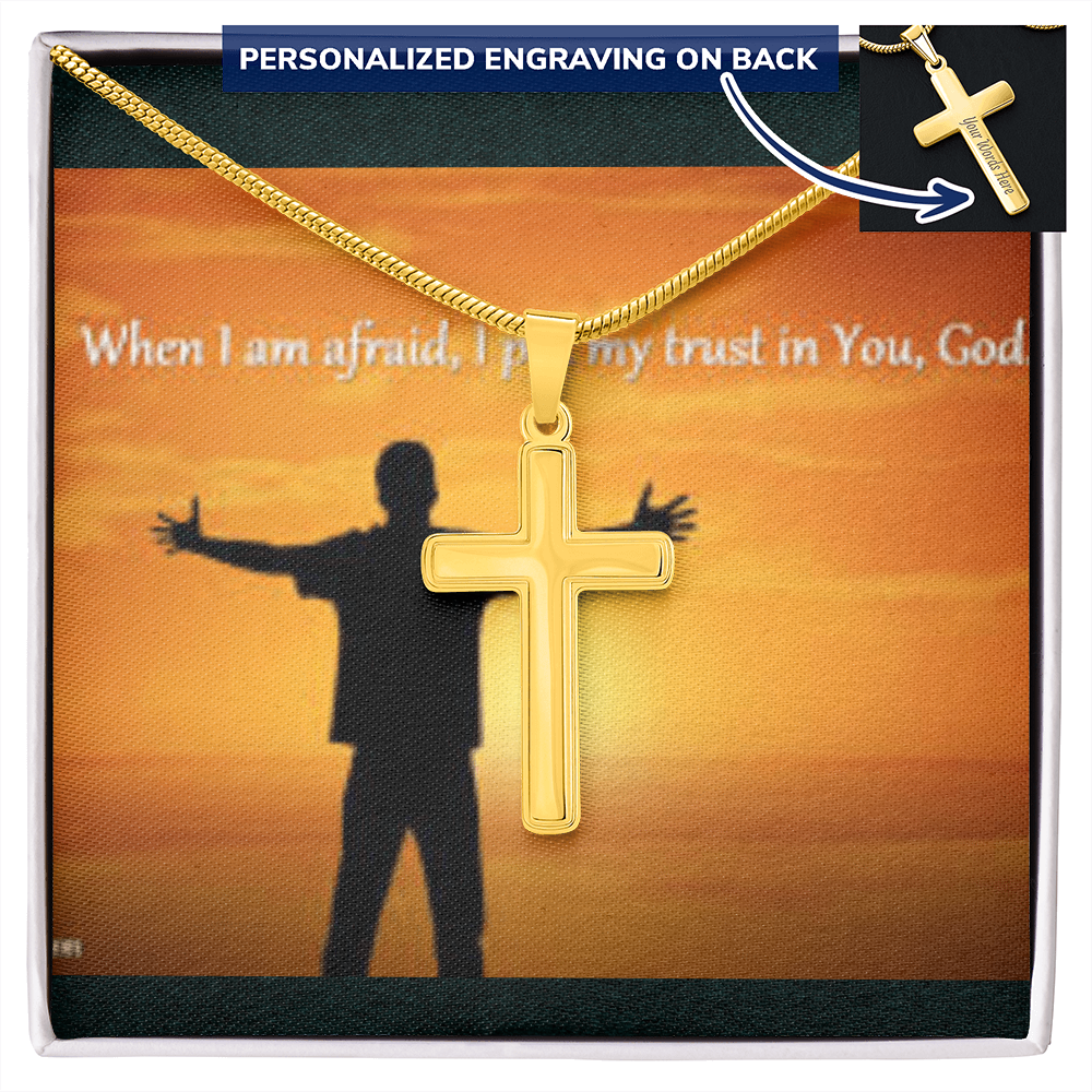 Custom Engraved Cross Necklace