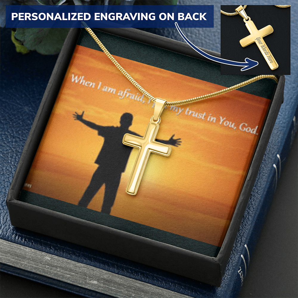 Custom Engraved Cross Necklace