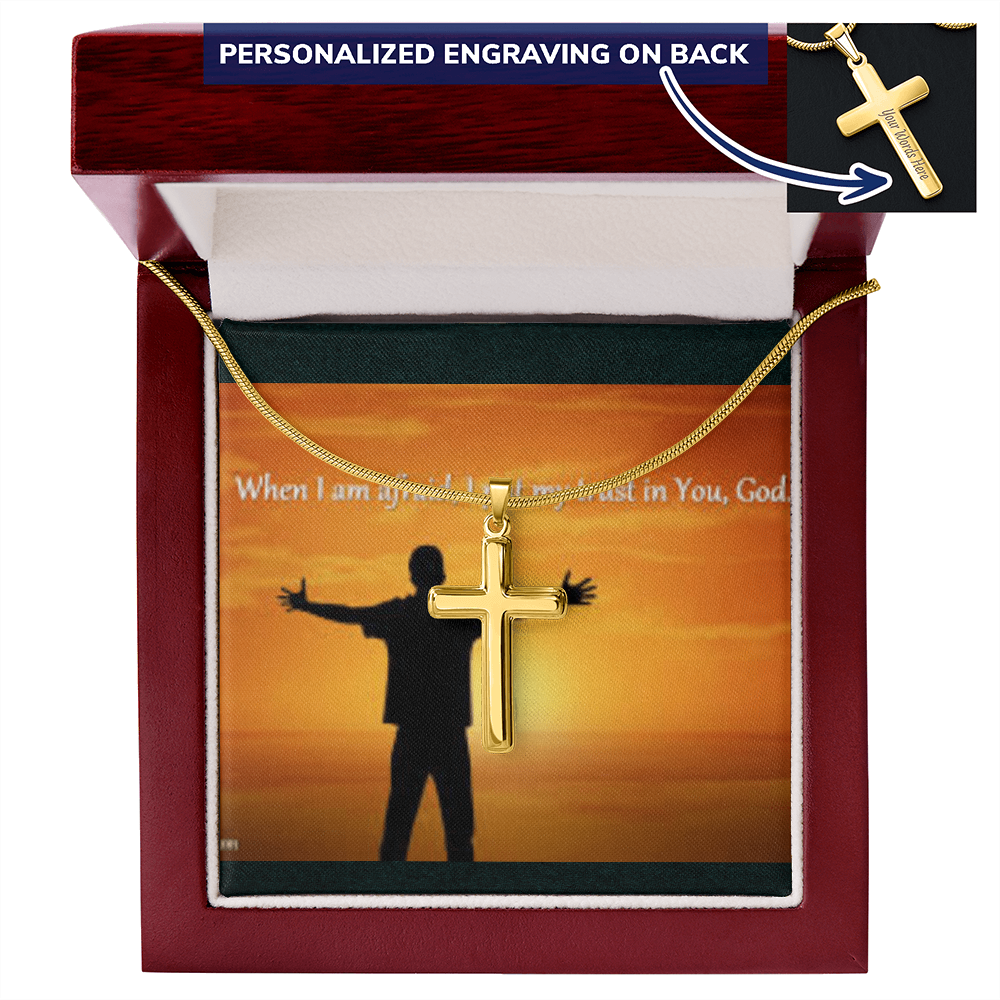 Custom Engraved Cross Necklace