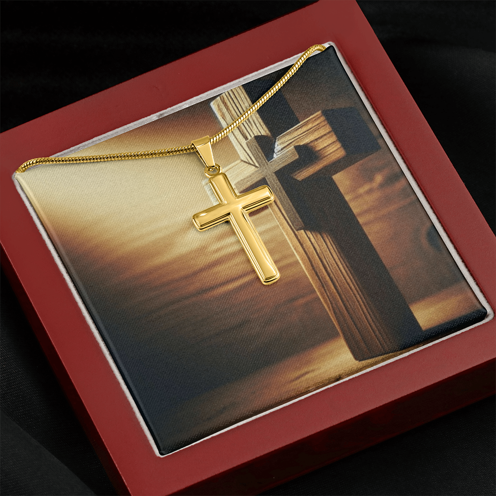 Custom Engraved Personalized Cross Necklace