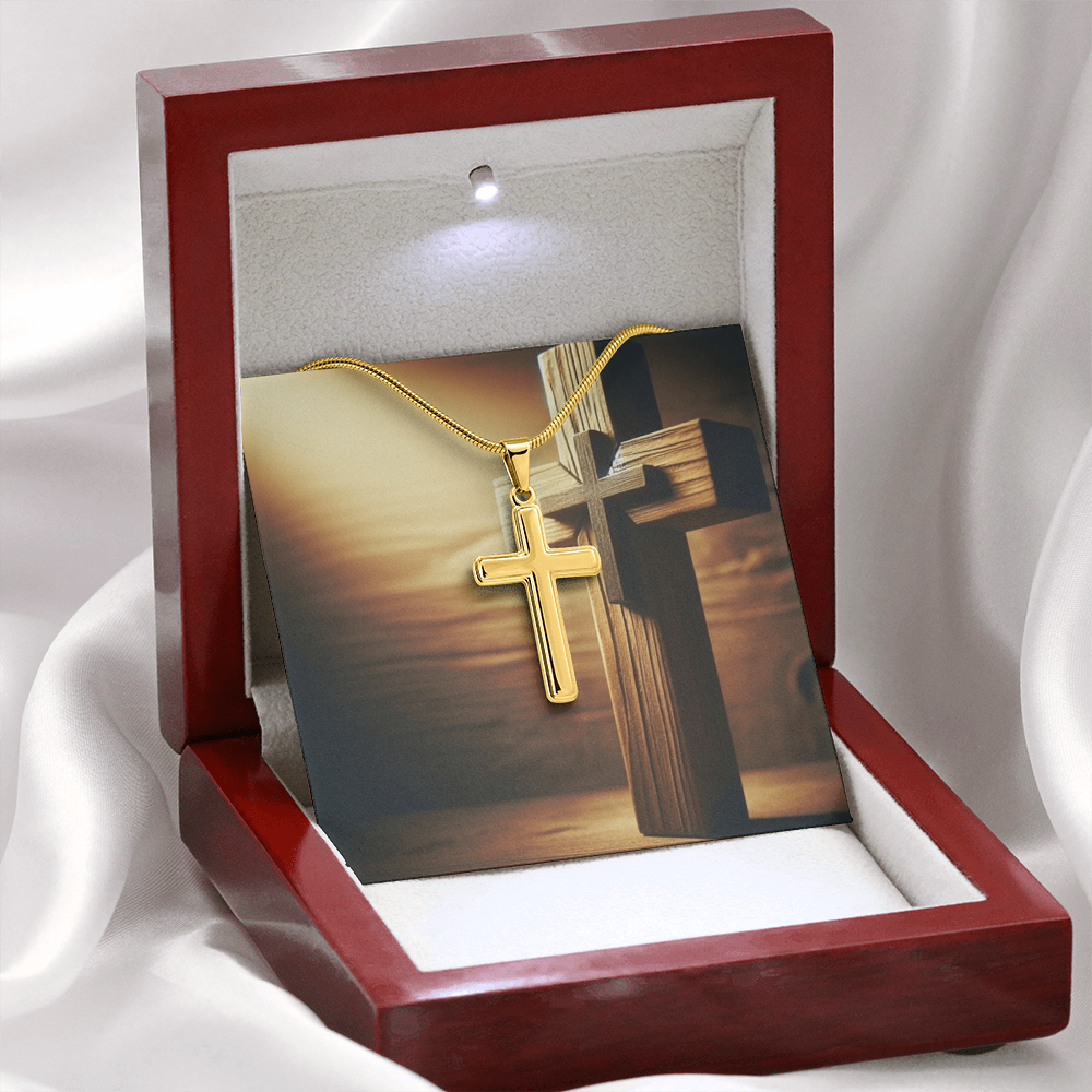 Custom Engraved Personalized Cross Necklace